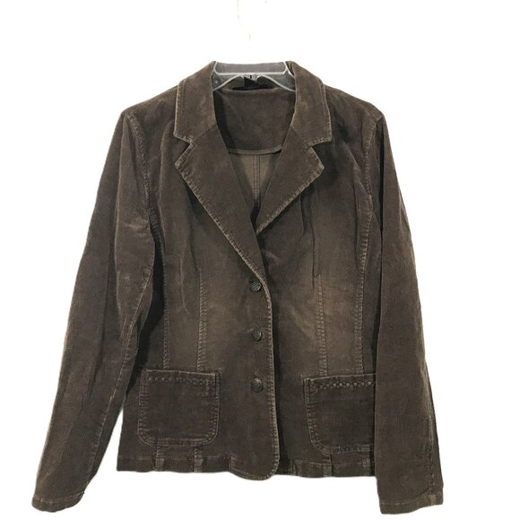 Style & Co Corduroy Blazer Brown Jacket L - Picture 1 of 9